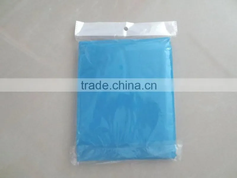 Plastic Emergency LDPE promotional adult rain poncho