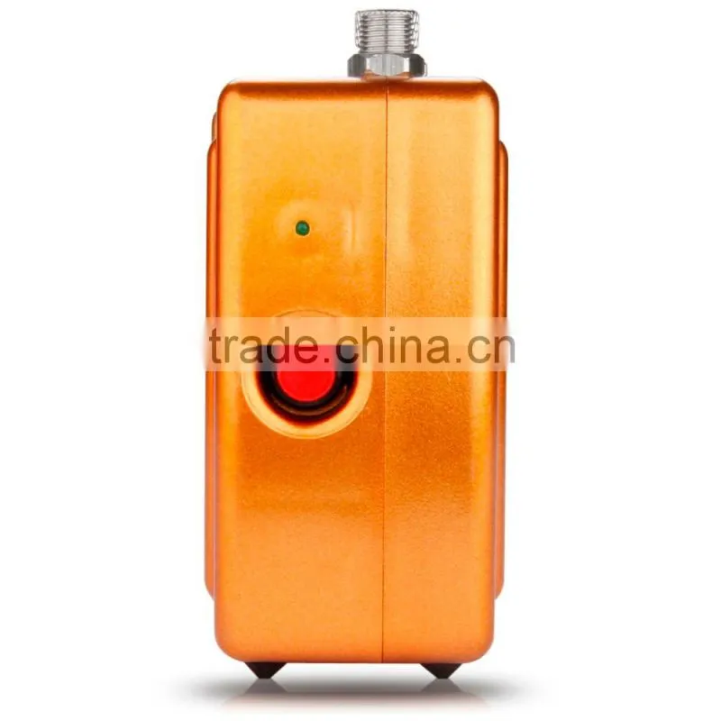 Yellow HS08 Mini Portable Airbrush Compressor Set with UK Adapter for Hobby Cosmetics Nail Tattoo Makeup Body Paint AS-33