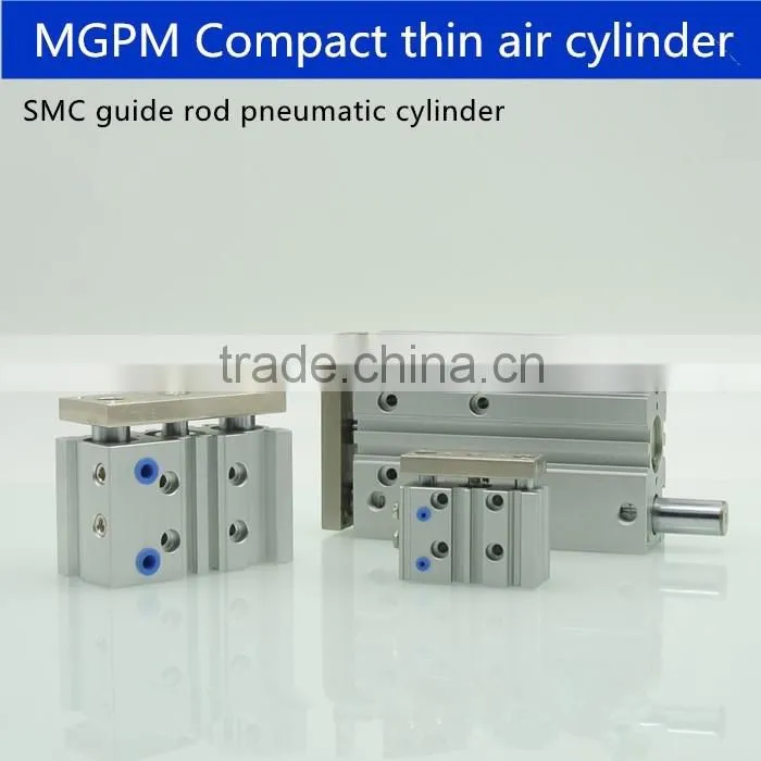 SMC MGPM compact thin pneumatic cylinder with guide rod air cylinder
