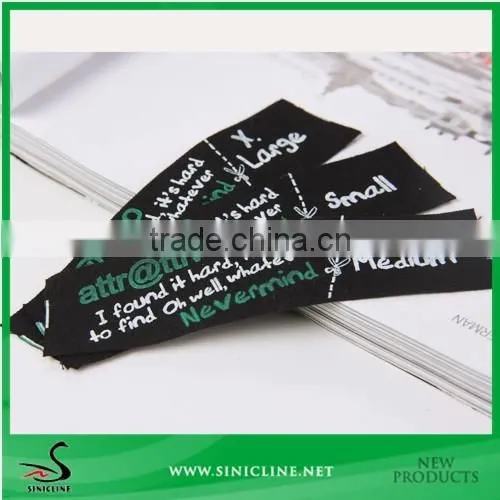 Sinicline high density woven taffeta label for men's clothing