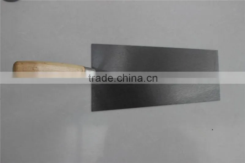 carbon steel bricklaying trowel with wooden handle
