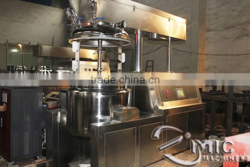 MIC- 500L cheap ice cream Vacuum mix tank/homogenizer syrup vacuum mixer with 500L oil and water tank with ce