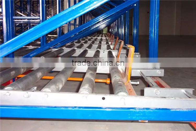 Highly efficiently managed gravity pallet racking