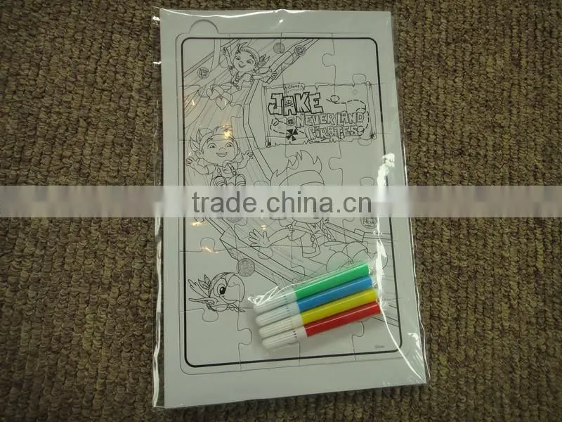 custom printable single color blank jigsaw coloring puzzle