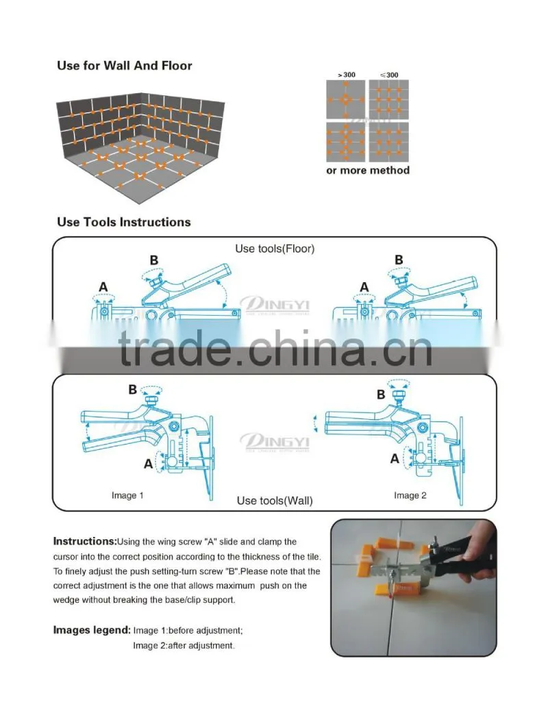 tile lippage Leveling plier for floor covering