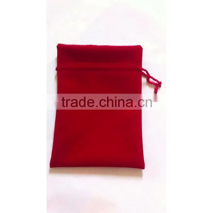 Custom printed logo soft GREY Velvet Jewerly Packing Pouch high quality fabric