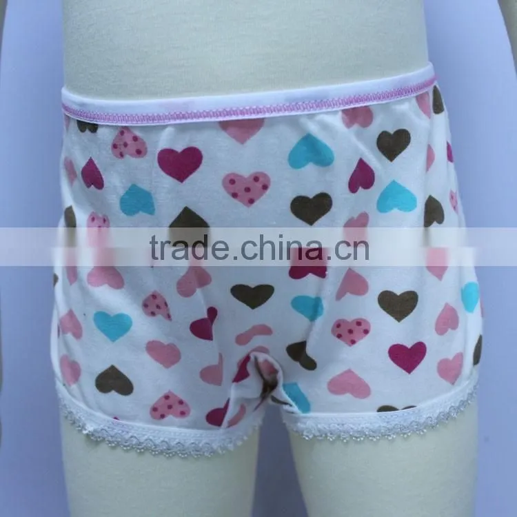 Factory Design Available 3-12 Year-old Softexible OEM Kintted Kid Girl Model Underwear