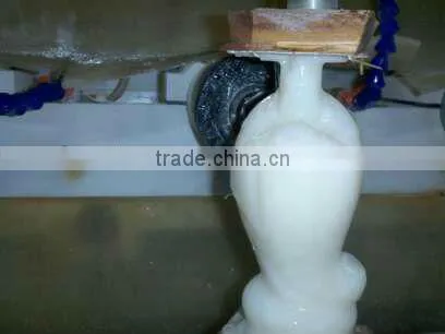 Multi-heads stone columns engraving machine /four-axis linkage/8 spindles/AC servo/4th control system