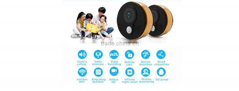 DC5V powered IP WiFi doorbell See your visitor day or night, rain or shine.