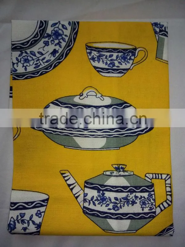 kitchen digital printed linen tea towel for home decorationl,promotion and gift-- chinaware or porcelain design