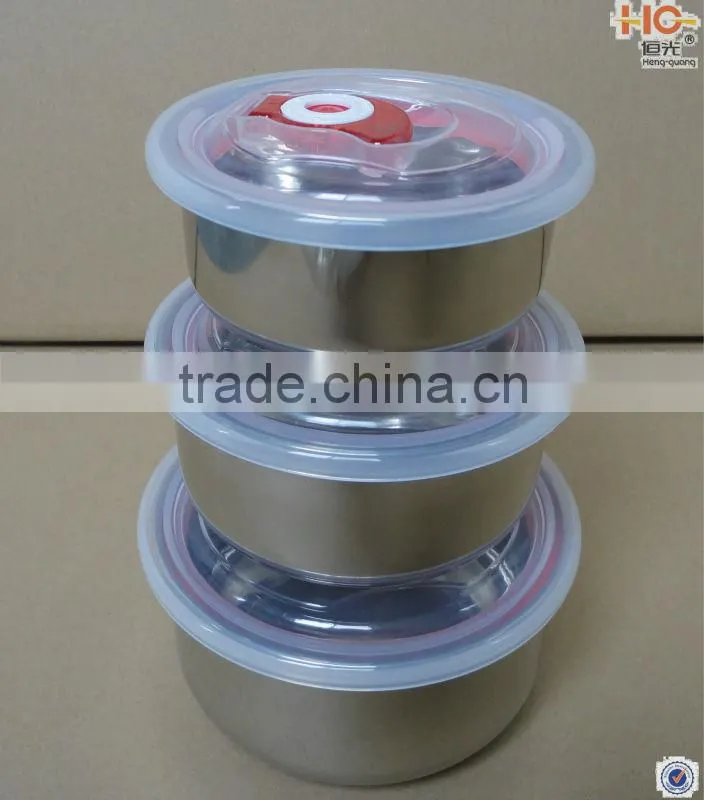 stainless steel bowl with lid