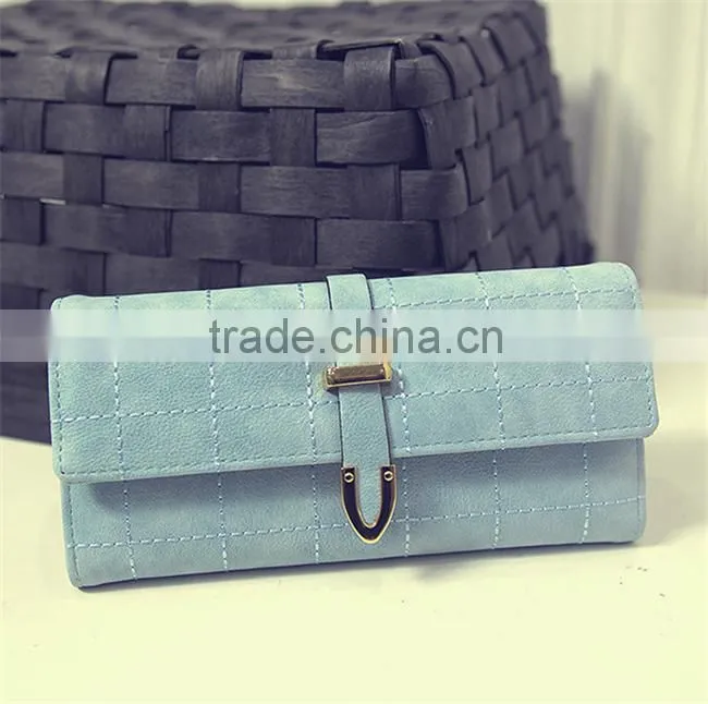 2016 new European and American retro matte folded wallet purse