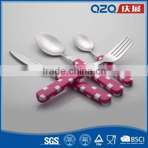 Western cuisine plastic handle anti-scald fork knife spoon china cutlery