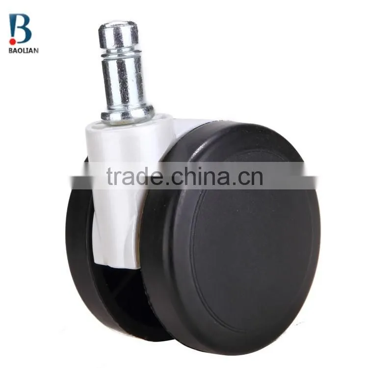 BIFMA approved 2.5 inches heavy duty nylon PU electroplating caster wheels for shower cubicle