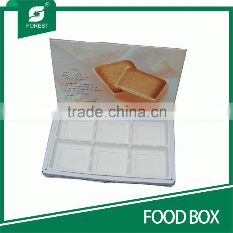 BOOK SHAPE RECTANGLE CARDBOARD FOOD PACKAGING BOXES WITH CUSTOM PRINTING AND LOGO