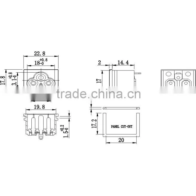 ICE C6 AC inlet power socket&plug socket