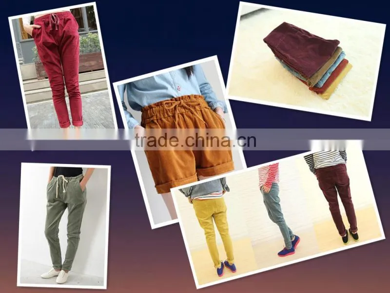 china cotton and spandex corduroy for making trousers avliable for Egypt