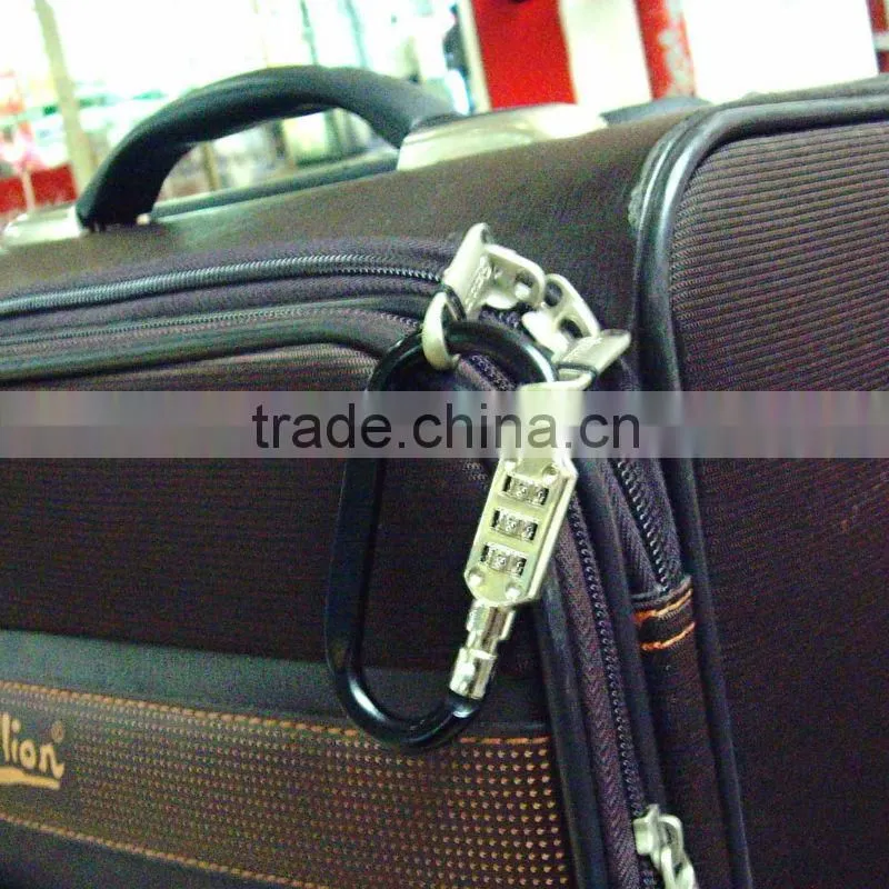 Production of aluminum zinc alloy password locks for locking three password mountaineering buckle lock
