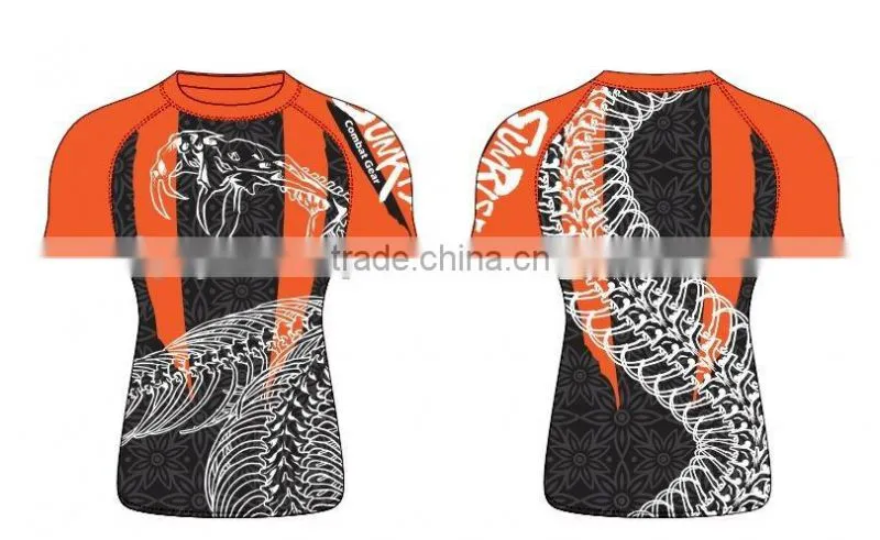 Sublimation Heat Transfer custom printed rash guard