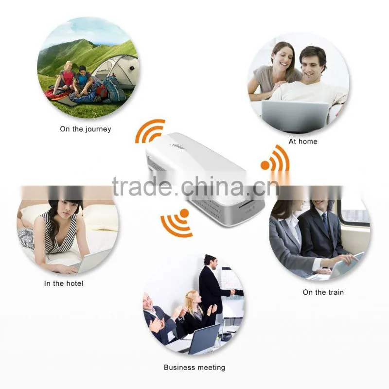 Pocket wireless wifi router with battery & RJ45,sim card slot A16D