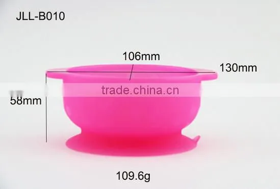 Popular High Quality BPA Free Mini Silicone Suction bowls for kids and babies