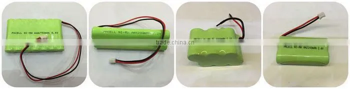 AAA 500mAh nimh rechargeable battery pack 12V with wires