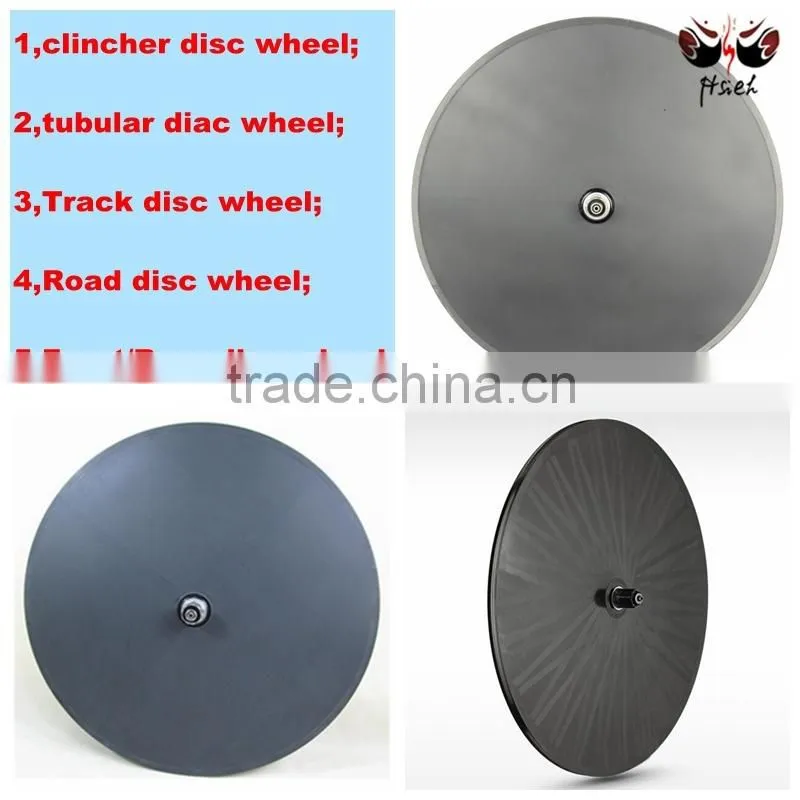 700C carbon road bicycle disc wheel tubular for triathlon, Road and Track carbon disc wheel High Stiffness tubular on sales