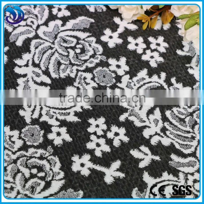 Hot Sell New Product Plain Dyed Ployester Spandex Fashion Dress Jacquard Fabric