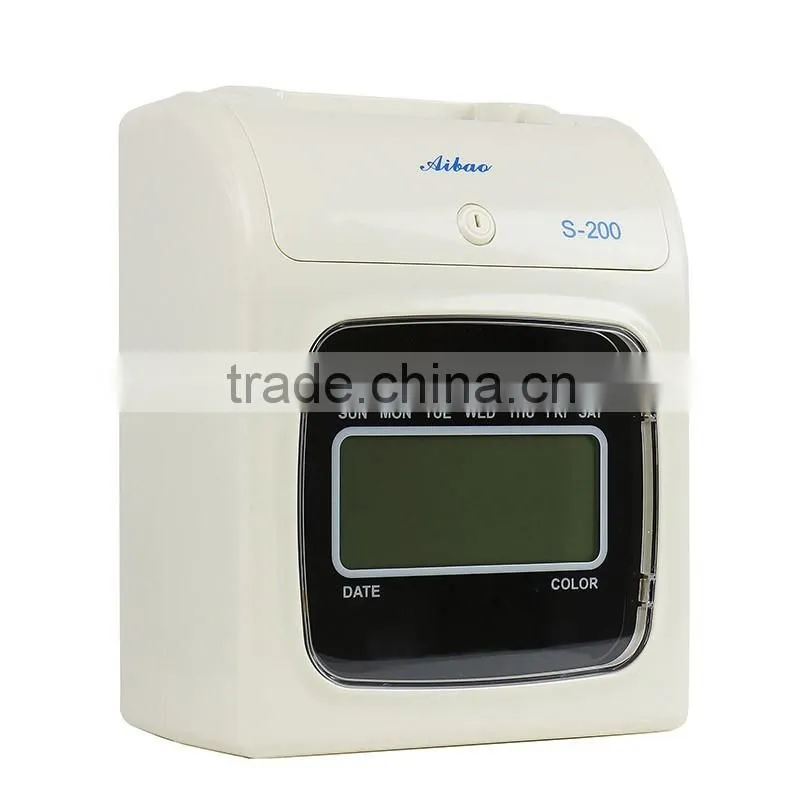 electronic punch card time clock attendance machine