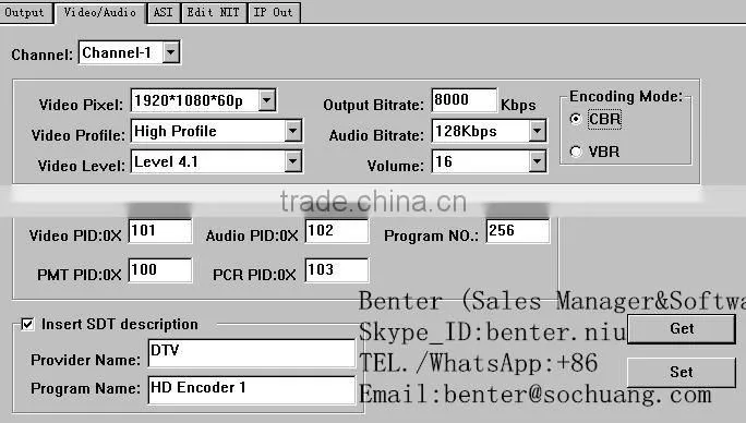 SC-1115 4HDMI to IP digital mpeg-4 encoder/MPTS