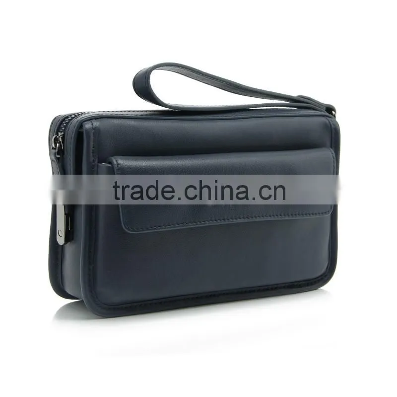 CSQJB077-001 Real Leather Day Clutch Fashion Designer Leather Men's Clutch Bag