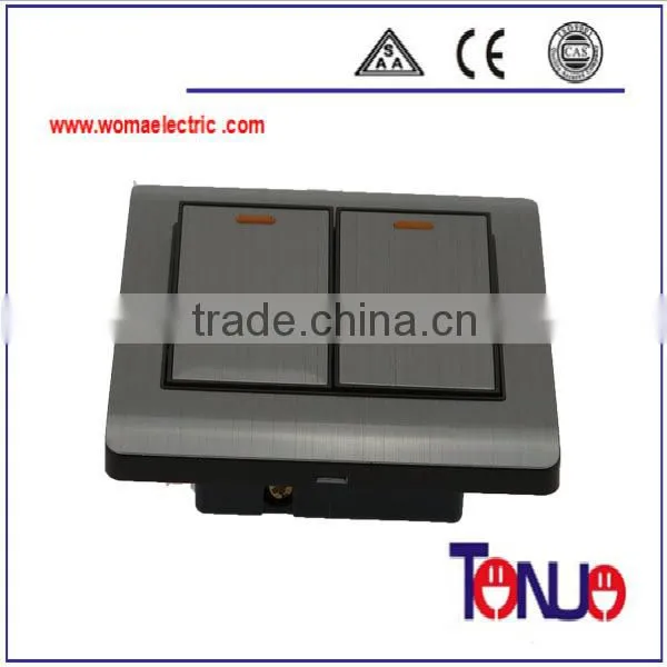 Middle east style metal panel wall switch