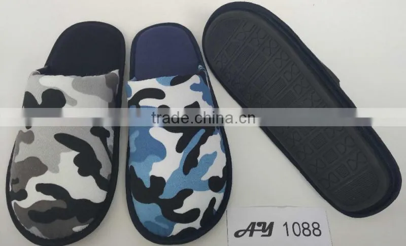fashion camo design hot sale handmade winter slippers,slippers