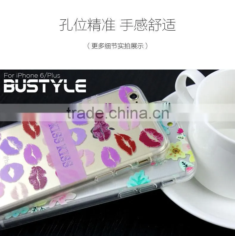 Custom printing phone case for iPhone 5 6 6s plus, transparent mobile phone cover for samsung galaxy s6 s7 edge j7