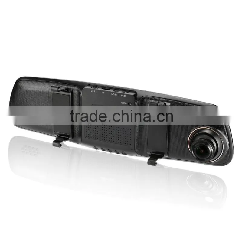 dual lens camera Car Dvr Rearview Mirror Camera 5 inch HD Display with Reversing Parking Sensors Backup Camera user manual