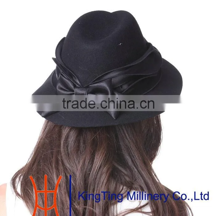 Floppy 100% wool felt women hat