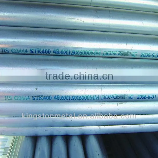 ERW GI Steel Pipes painted words with plastic cap threated with coupling pipe