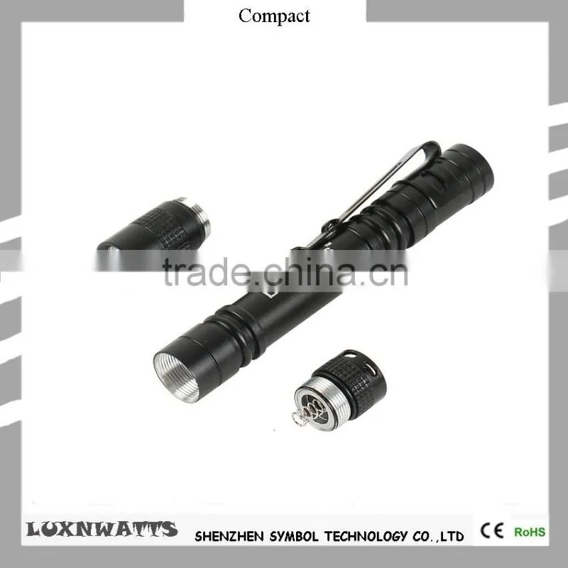 2*AAA battery type portable mini torch pen with clip