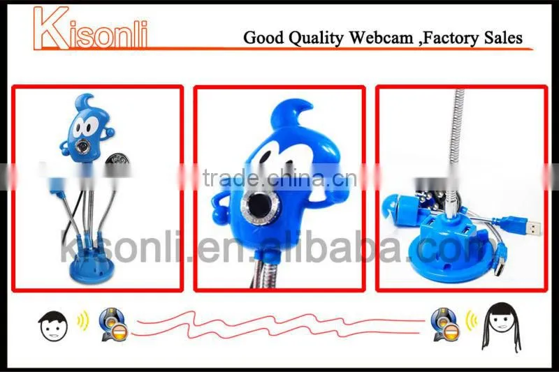 Lovely Spongebob design webcam with lamp&mircophone