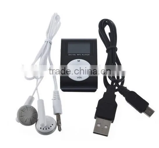 hot 2gb 4gb clip mp3 player with FM radio LCD display screen