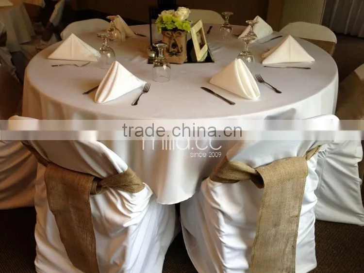 Burlap chair sash