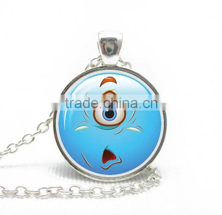 Wholesale IN STOCK 2016 New Emoji Smile Leather Necklace for Best Friends