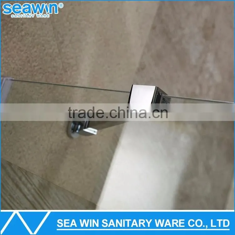 hot sales stainless steel hardware free standing frameless shower enclosure for bathroom