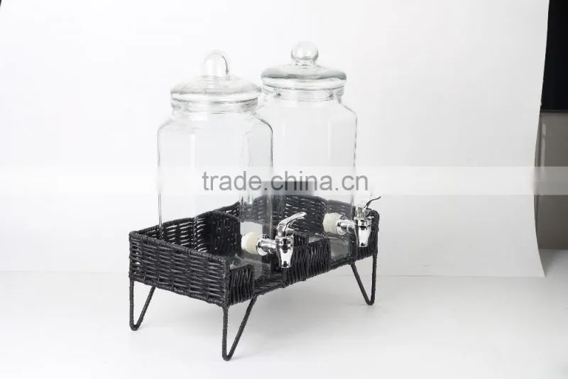 Wholesale Glass Beverage Dispenser Clear Glass Dispenser With Stand