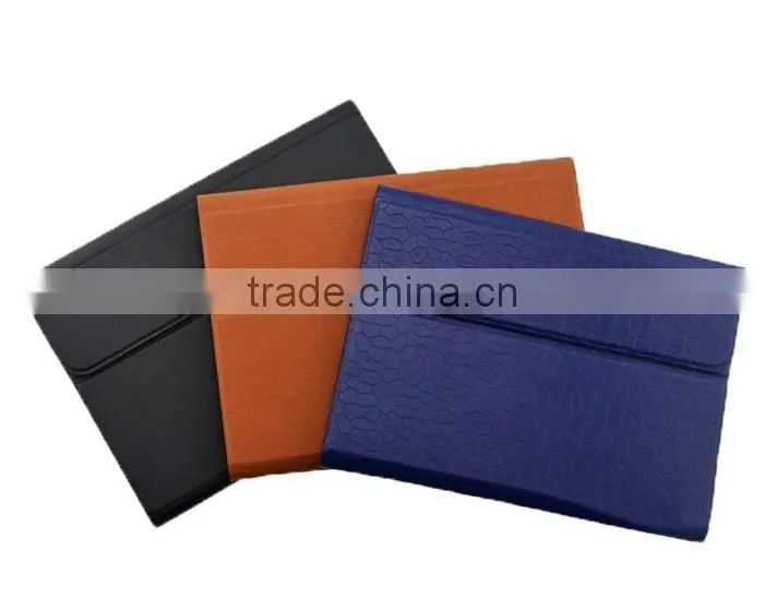Book Design PU Leather Universal Folio Case for Tablet with Rotating Stand