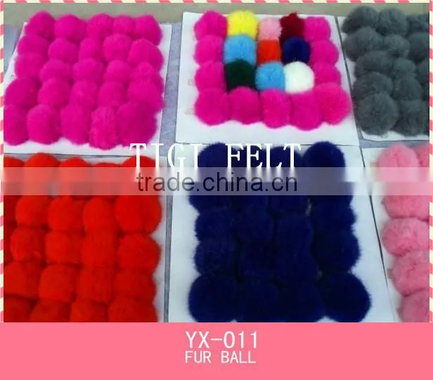 Customized Rabbit Fur ball Keychain
