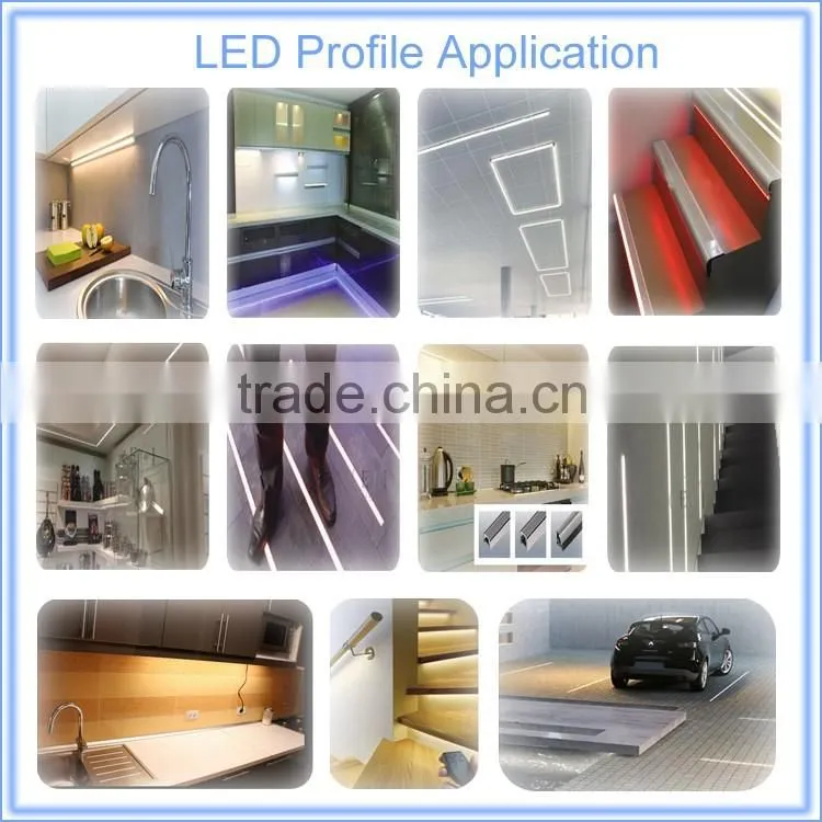 Shenzhen factory L shape led profile aluminum for corner lights