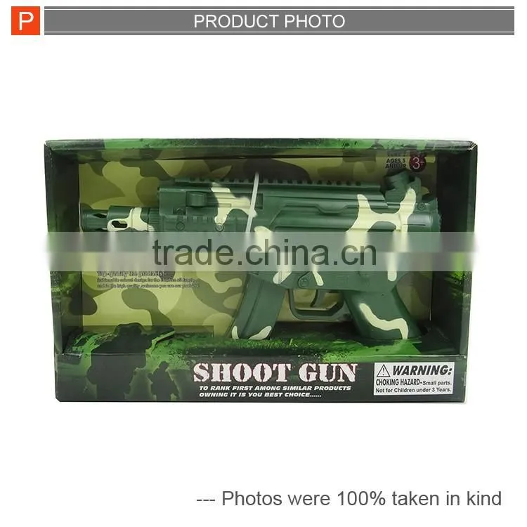 Cool infrared battery operated air soft military laser sound gun toy