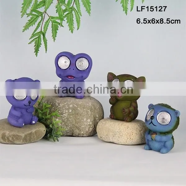 solar light animal statues small animal figurines