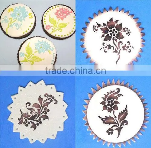 Flowers cookie stencils set,coffee stencils,classic cup cake topper stencils